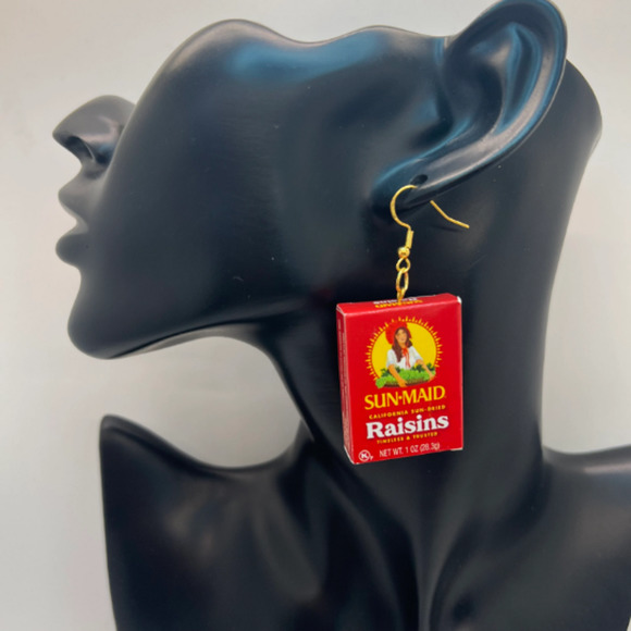 Raisin Earrings - Sun Maid Earrings - Mini Brands Earrings - Teacher Earrings - Picture 8 of 8